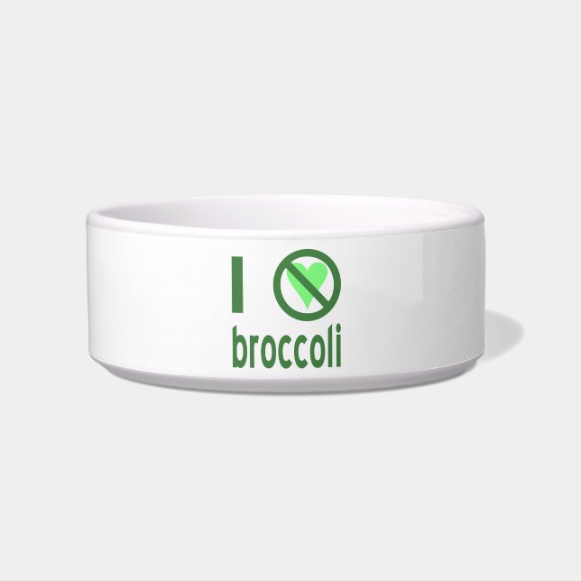 I Hate Broccoli Green Text Bowl (Front)