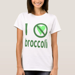 I Hate Broccoli Green Text T-Shirt
