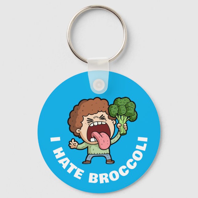 I Hate Broccoli Key Ring (Front)