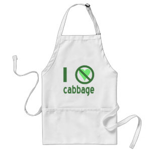 I Hate Cabbage Green Text Standard Apron