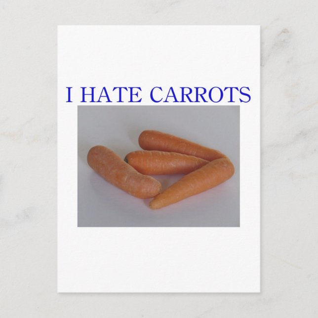 I hate carrots postcard (Front)