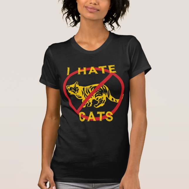 I Hate Cats T-Shirt (Front)