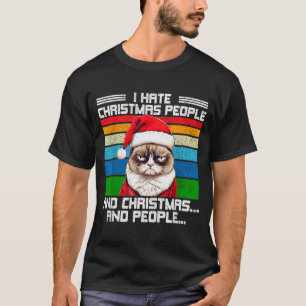 I Hate Christmas Holidays Haters Black Uni-adults  T-Shirt