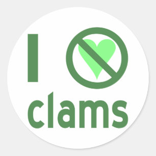 I Hate Clams Classic Round Sticker