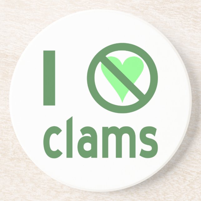 I Hate Clams Coaster (Front)