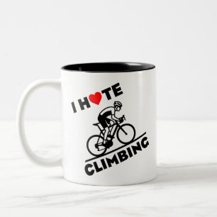 I Hate Climbing Cycling Two-Tone Coffee Mug