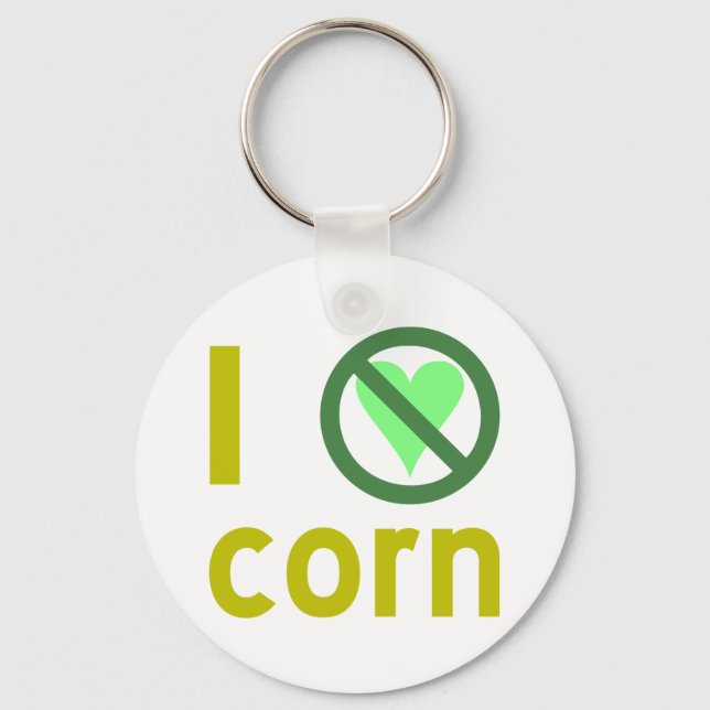 I Hate Corn Key Ring (Front)