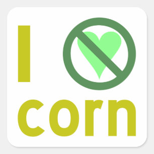 I Hate Corn Square Sticker