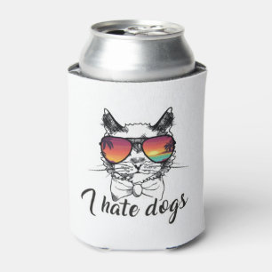 I Hate Dogs Funny Gifts for Cat Friend Can Cooler