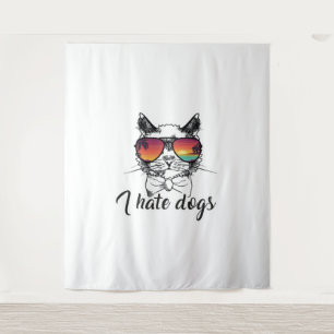 I Hate Dogs Funny Gifts for Cat Friend Tapestry