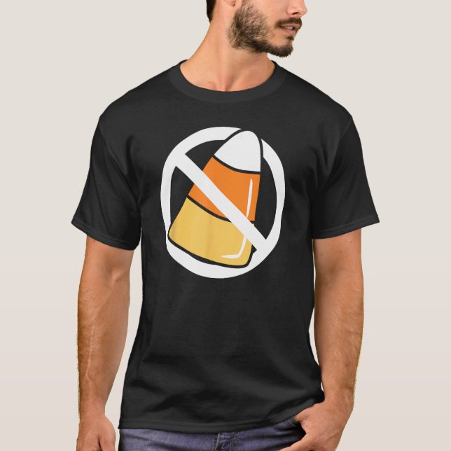 I Hate Don't Like Candy Corn Funny Halloween T-Shirt (Front)