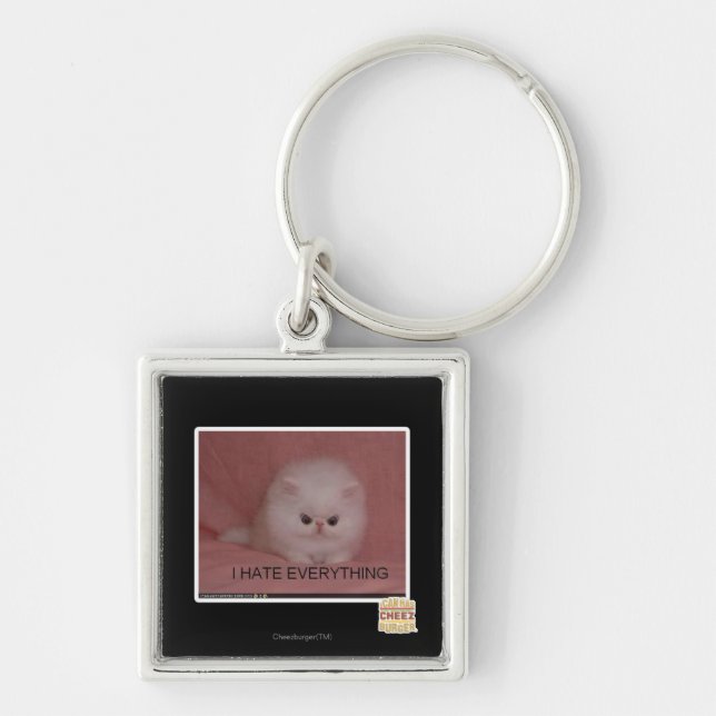 I hate everything key ring (Front)