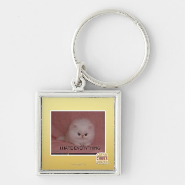 I hate everything key ring (Front)