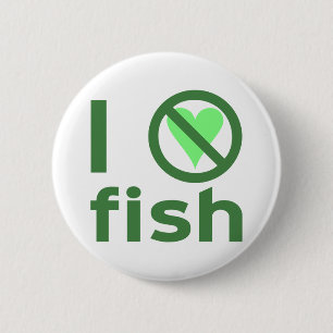 I Hate Fish 6 Cm Round Badge