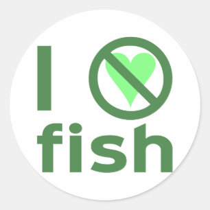 I Hate Fish Classic Round Sticker