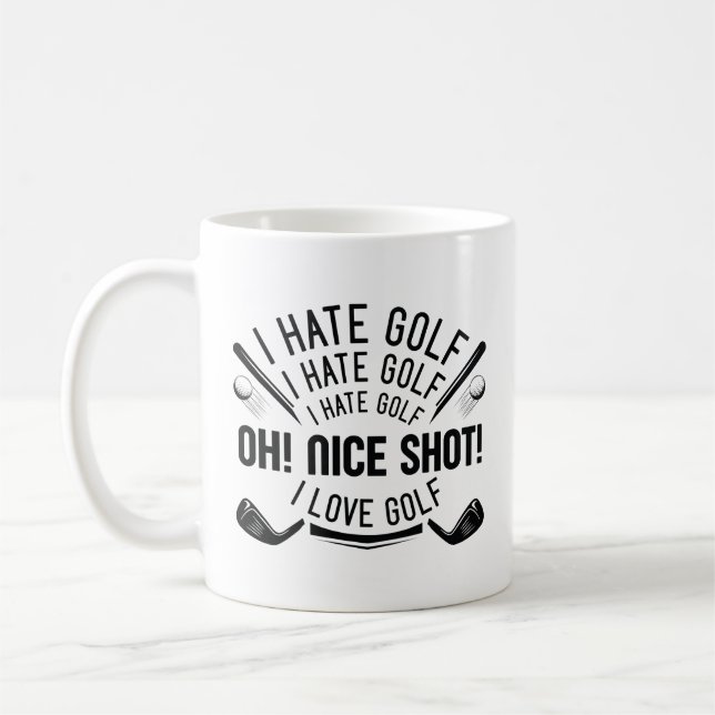 I Hate Golf Coffee Mug (Left)