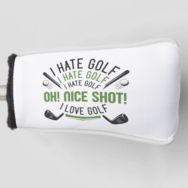 I Hate Golf Golf Head Cover (Front)