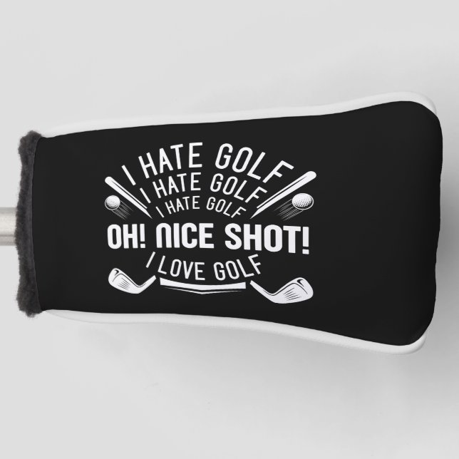 I Hate Golf  Head Cover (Front)