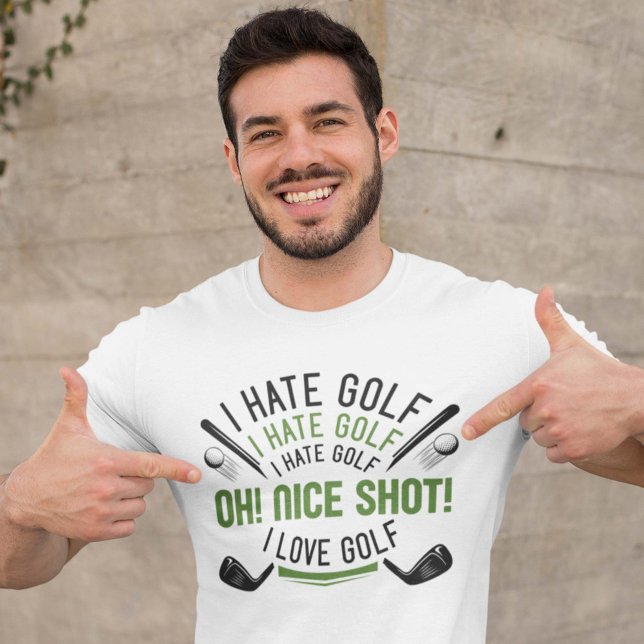 I Hate Golf T-Shirt (golf shirt)