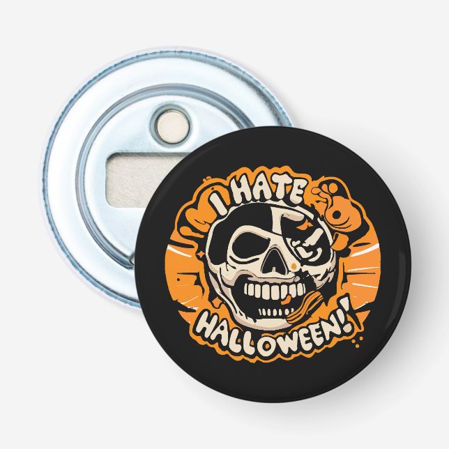 i hate halloween bottle opener (Front)