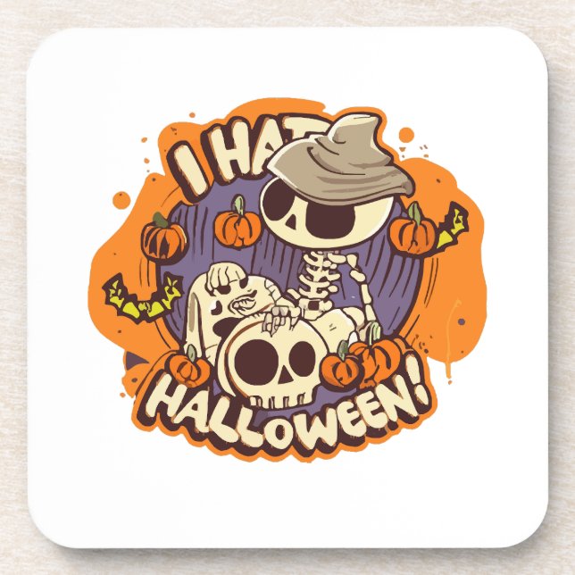 i hate halloween coaster (Front)
