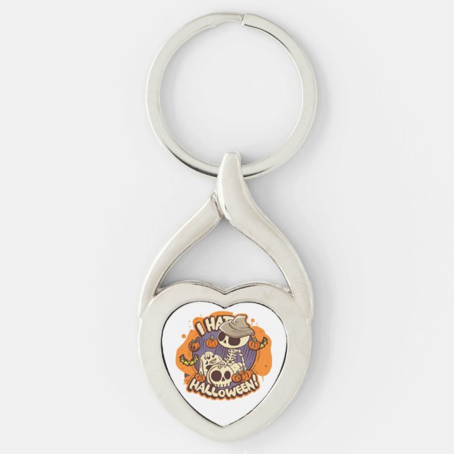 i hate halloween key ring (Front)