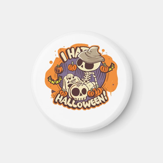 i hate halloween magnet (Front)