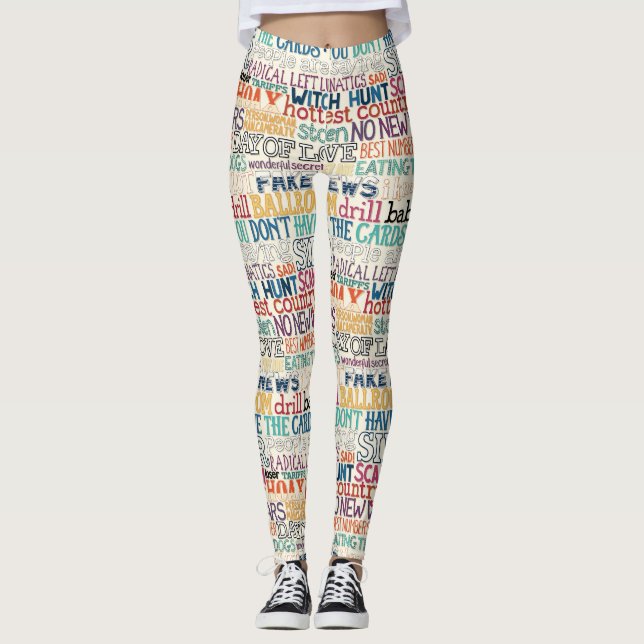 I hate how stupid everything is typography leggings (Front)