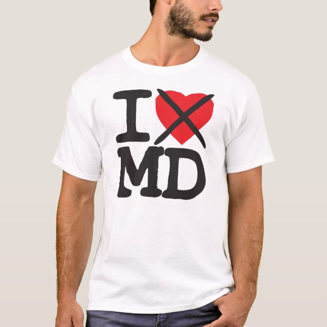 I Hate MD - Maryland T-Shirt (Front)