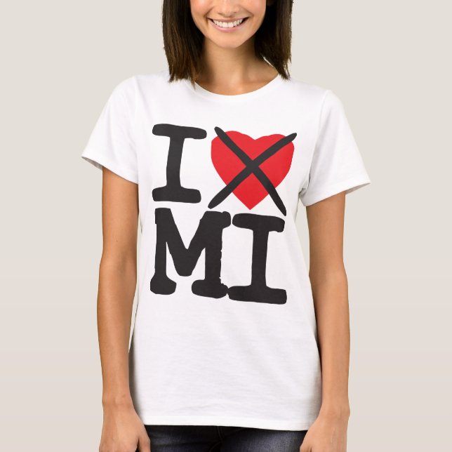 I Hate MI - Michigan T-Shirt (Front)