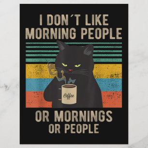 I Hate Morning People And Mornings And People Cat Custom Letterhead