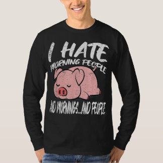 I Hate Morning People | Lazy Animal T-Shirt