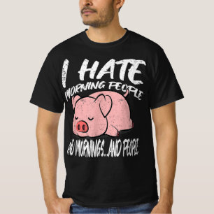 I Hate Morning People   Lazy Animal T-Shirt