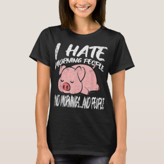 I Hate Morning People | Lazy Animal T-Shirt