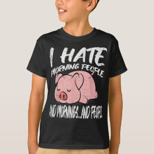 I Hate Morning People   Lazy Animal T-Shirt
