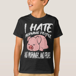 I Hate Morning People | Lazy Animal T-Shirt