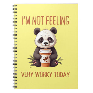 I Hate Mornings Panda Notebook