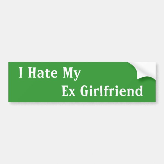 I Hate My  Ex Girlfriend ... Funny Bumper Stickers (Front)