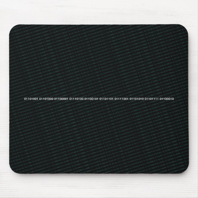 I Hate My Job (Binary) Mouse Pad (Front)