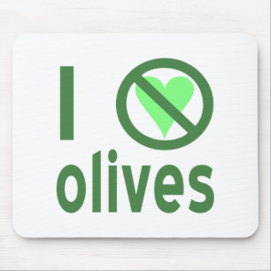 I Hate Olives (Green) Mouse Pad