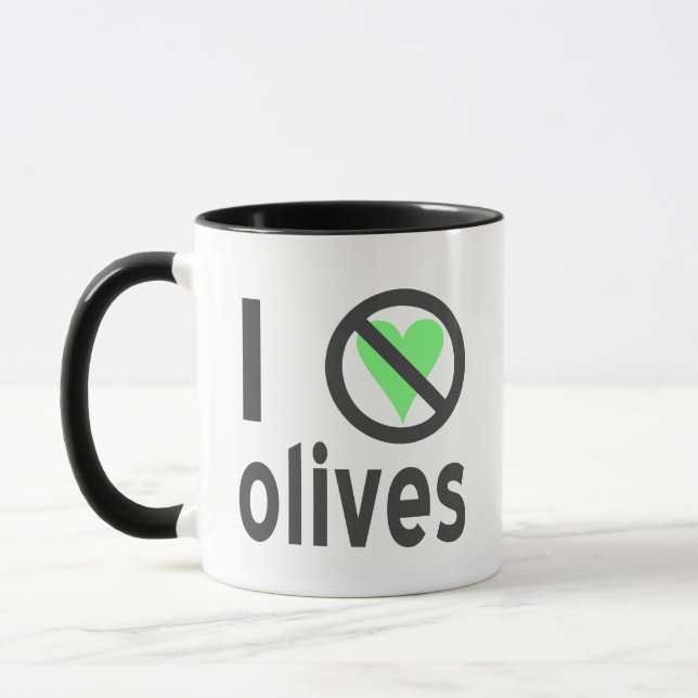 I Hate Olives No Love Mug (Left)