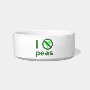 I Hate Peas Green Text Bowl