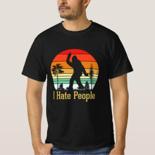 I Hate People Bigfoot Retro T-Shirt