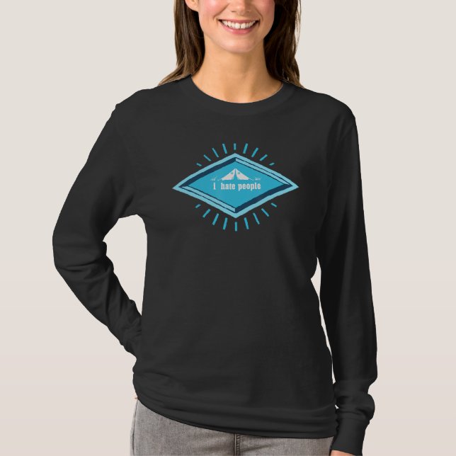 I Hate People, Camping, Fun, T-Shirt (Front)