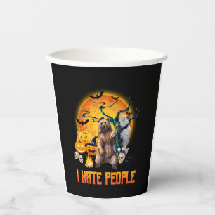 I hate people halloween nightmare t shirt paper cups