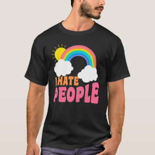 I Hate People Loner Introvert Antisocial Butterfly T-Shirt