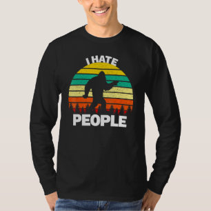 I Hate People Sasquatchbig Foot Vintage Graphic T-Shirt