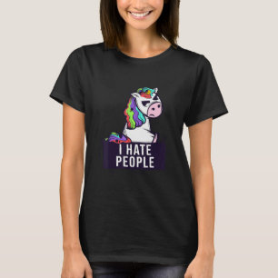 I Hate People Unicorn Unicorn Unicorns Rainbow Mag T-Shirt