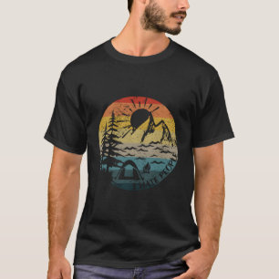 I Hate People Vintage Sun Retro Camping Hiking Fun T-Shirt