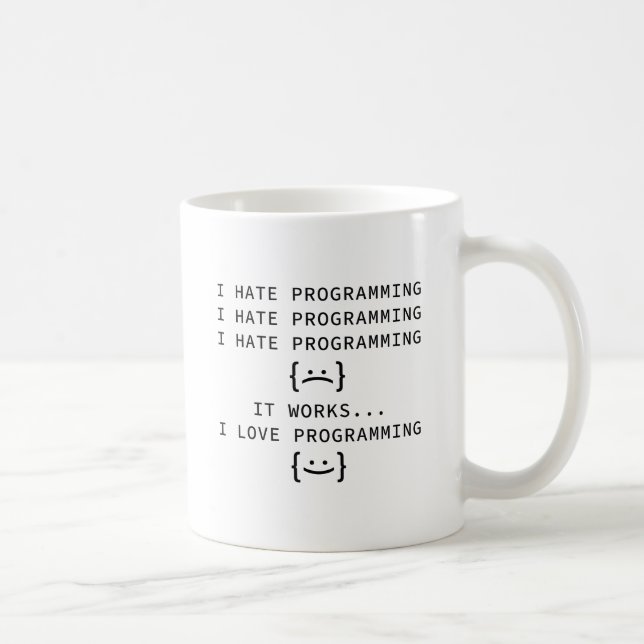 I Hate Programming Coffee Mug (Right)
